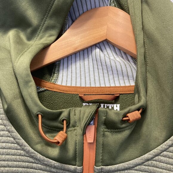 Duluth Trading Zip Up Jacket Mens 2XL Green Orange Performance Hooded Stretch - Picture 6 of 15